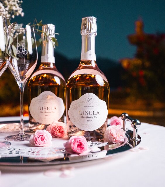 Gisela Rosé on the hotel bar terrace Our exclusive house wine