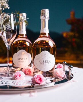 Gisela Rosé on the hotel bar terrace Our exclusive house wine
