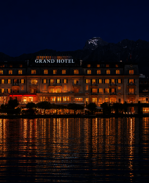 The GRAND HOTEL ZELL AM SEE at Night
