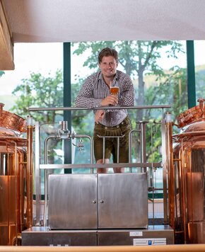 Brewery at Pinzga Bräu on Lake Zell Our in-house brewery